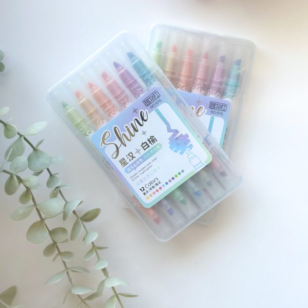 هایلایتر دو سر شاین ۱۲ رنگ