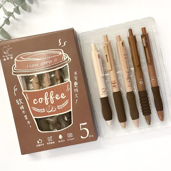 پک خودکار ۵ عددی طرح coffee