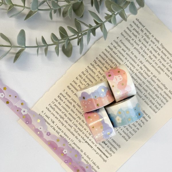 چسب واشی طرح ابر رنگی