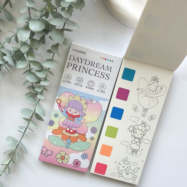 دفترچه آبرنگی طرح پرنسس