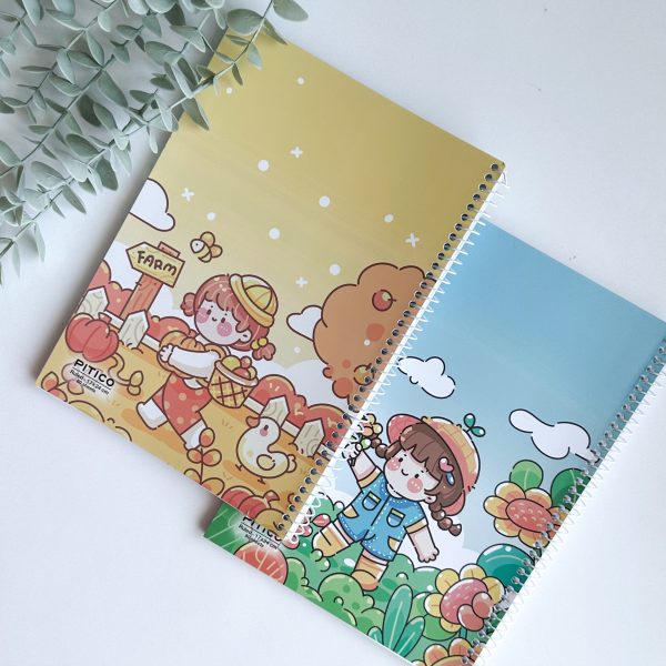 دفتر ۸۰ برگ پیتیکو مدل دختر کیوت