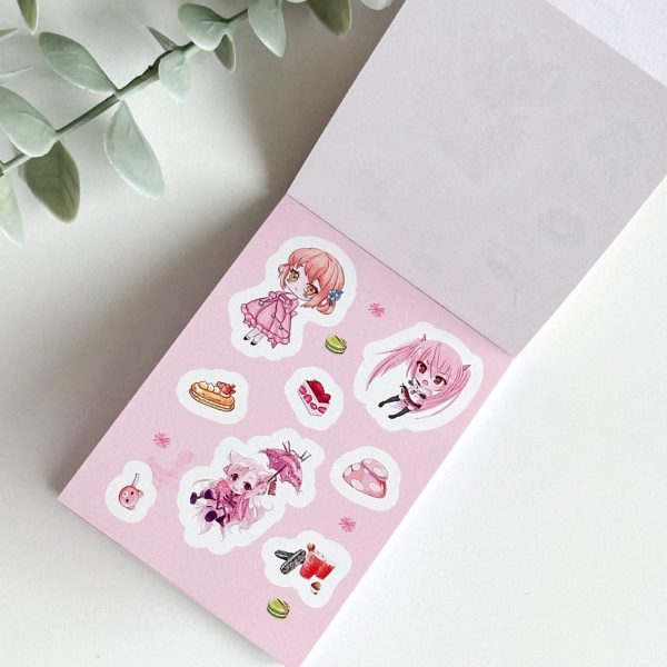 استیکر دفترچه ای طرح دختر