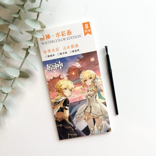 دفترچه آبرنگی انیمه ای