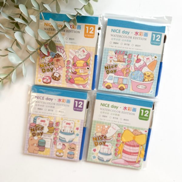 دفترچه آبرنگی سایز کوچیک خرسی