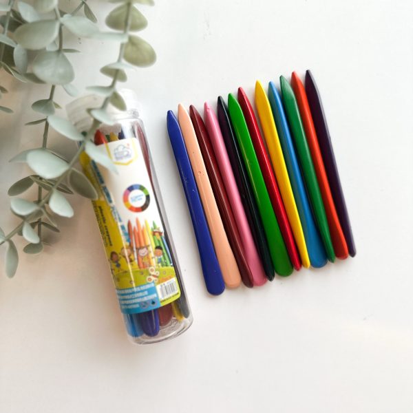 مداد شمعی ۱۲ رنگ لوله ای