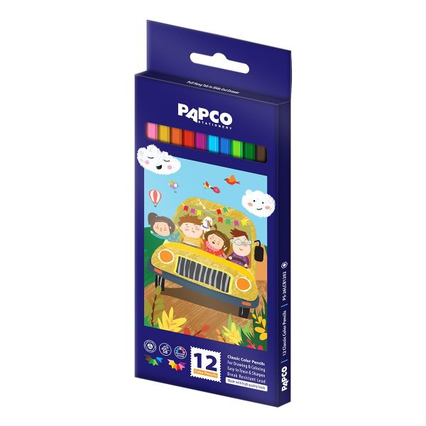 مداد رنگی ۱۲ عددی پاپکو