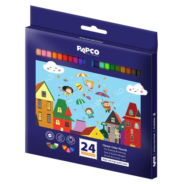 مداد رنگی ۲۴ عددی پاپکو