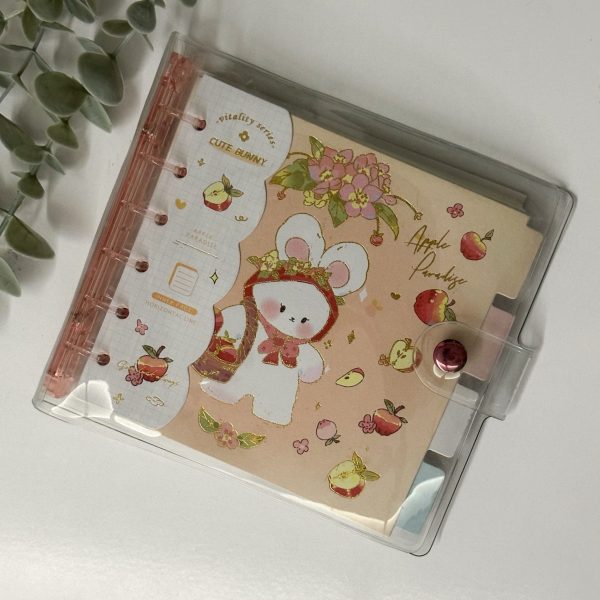 کلاسور مینی جلد شیشه ای خرگوش cute bunny