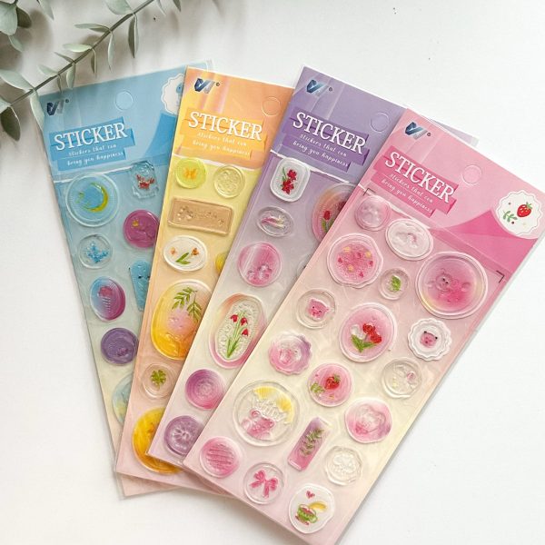 استیکر مهر و موم شفاف